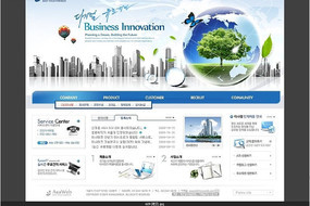 韩国地产开发网站网页模版